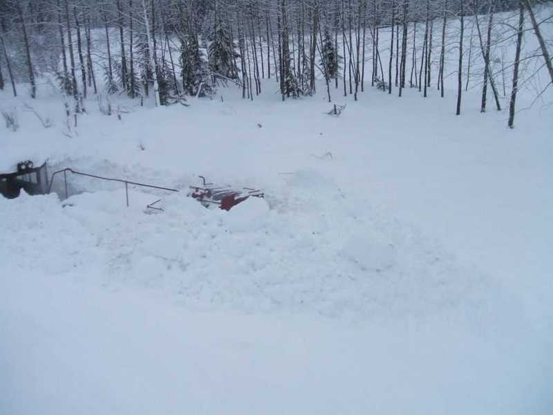 snowed in train